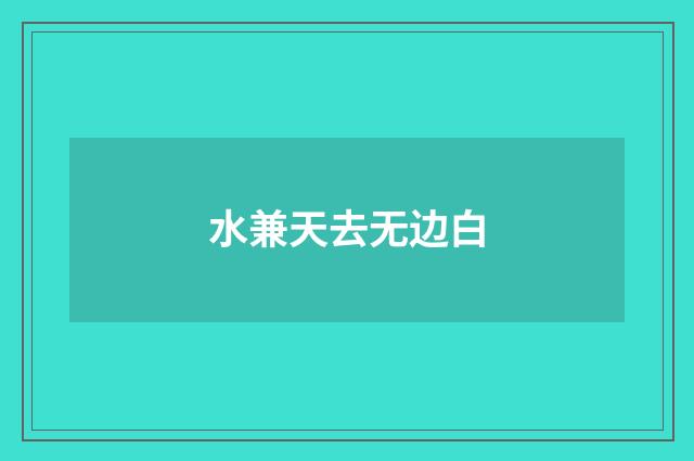 水兼天去无边白