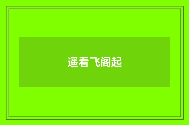 遥看飞阁起