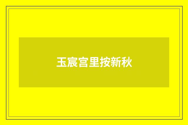 玉宸宫里按新秋