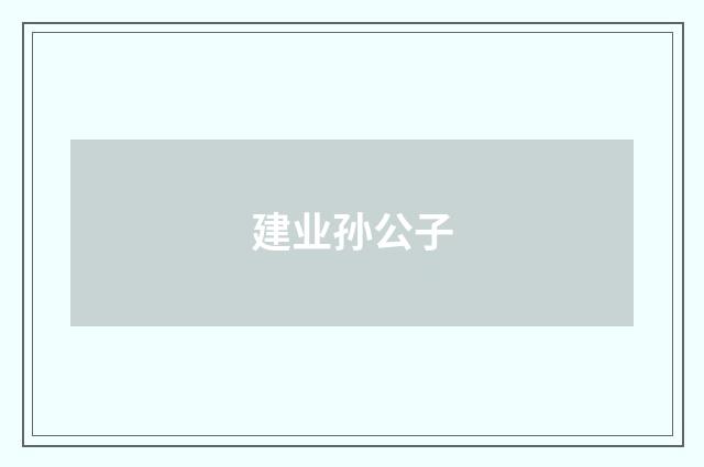 建业孙公子