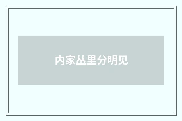 内家丛里分明见