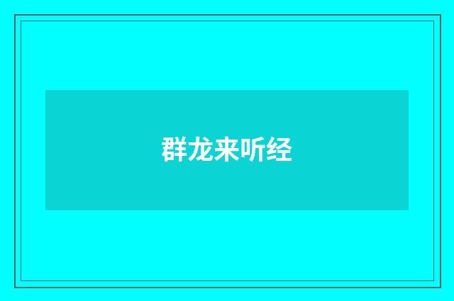 群龙来听经