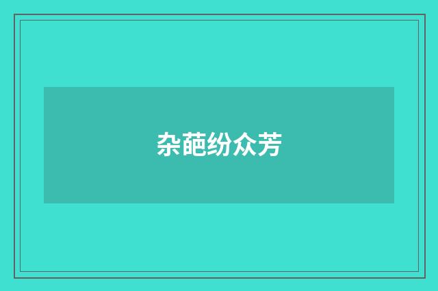 杂葩纷众芳