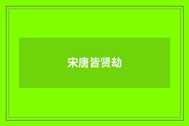宋唐皆贤劫