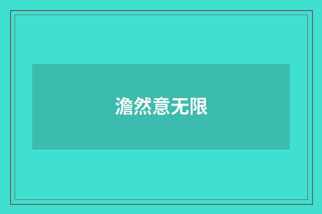 澹然意无限