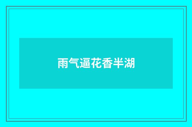 雨气逼花香半湖