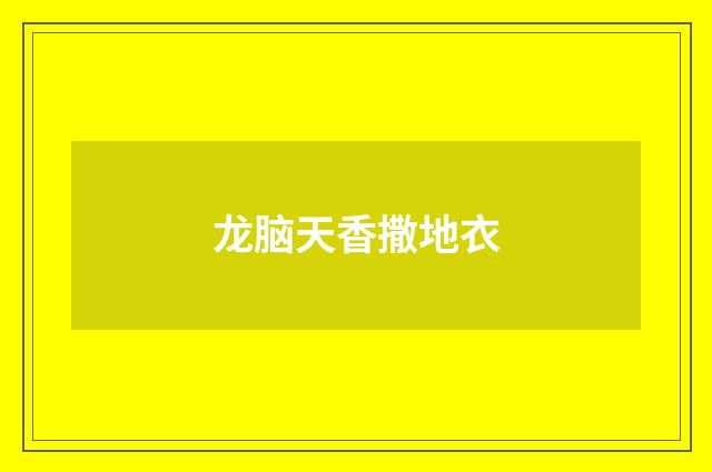 龙脑天香撒地衣