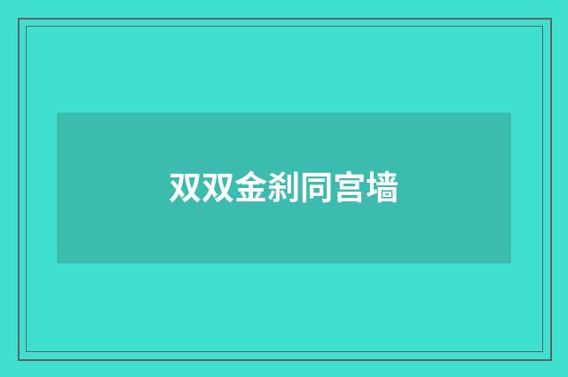双双金刹同宫墙