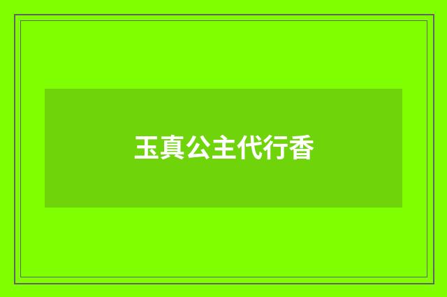 玉真公主代行香