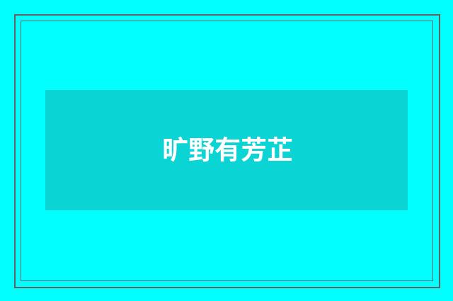 旷野有芳芷