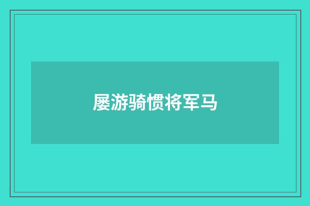 屡游骑惯将军马