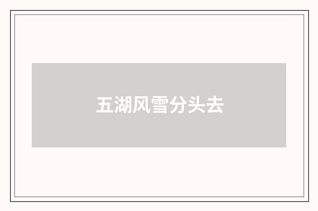 五湖风雪分头去
