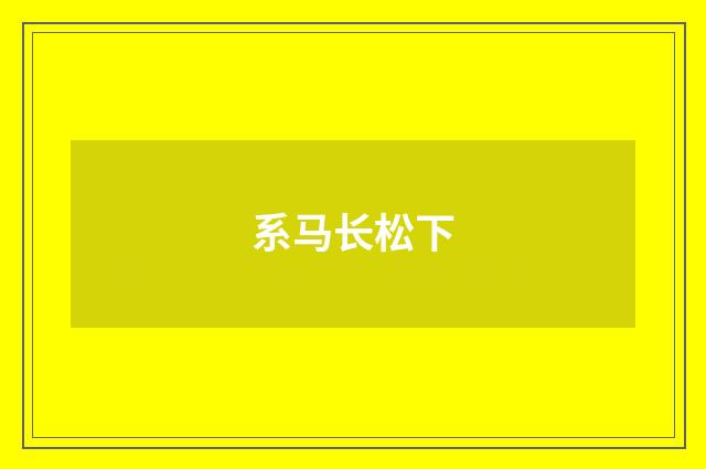系马长松下