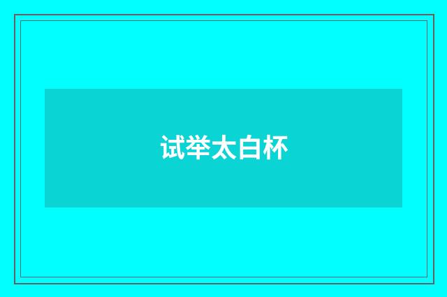 试举太白杯