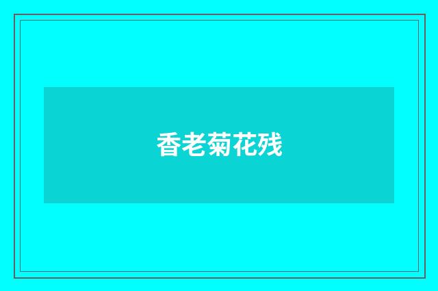 香老菊花残