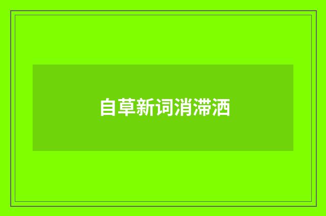 自草新词消滞洒