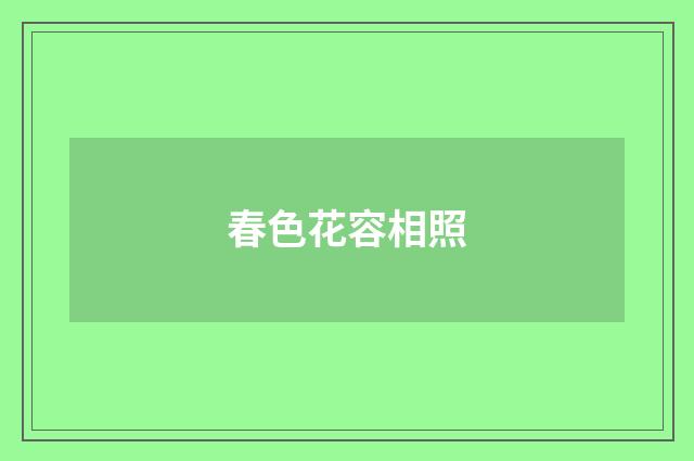 春色花容相照