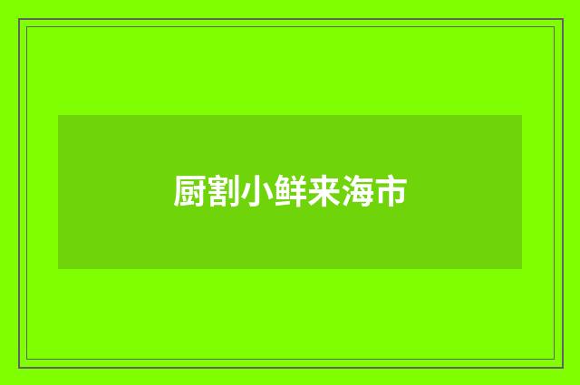 厨割小鲜来海市