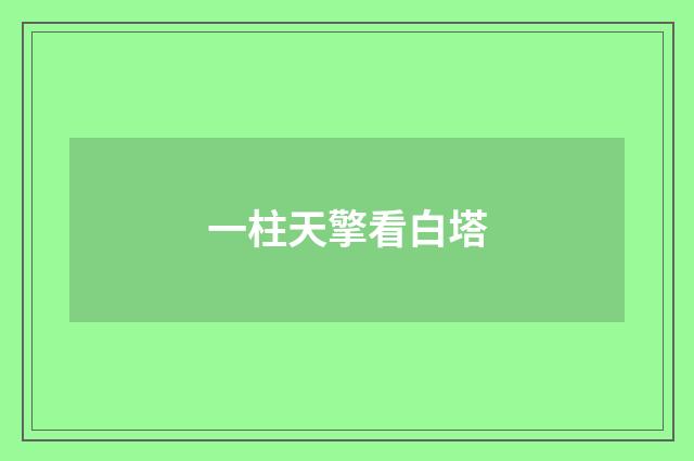一柱天擎看白塔