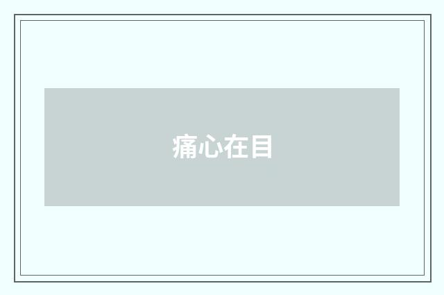 痛心在目