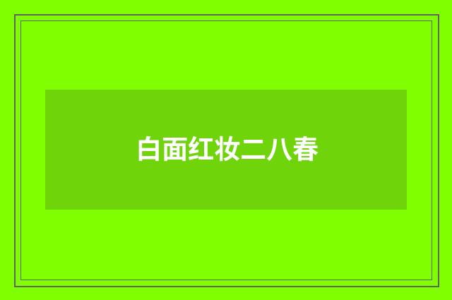 白面红妆二八春