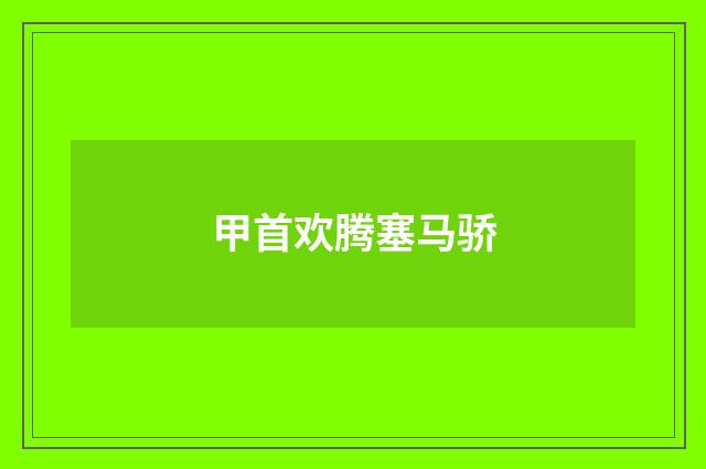 甲首欢腾塞马骄