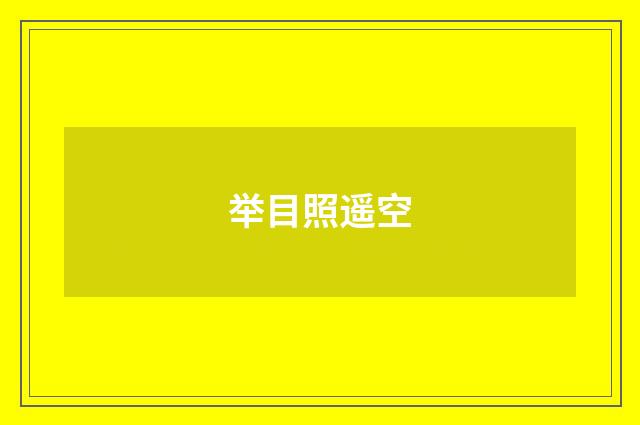 举目照遥空