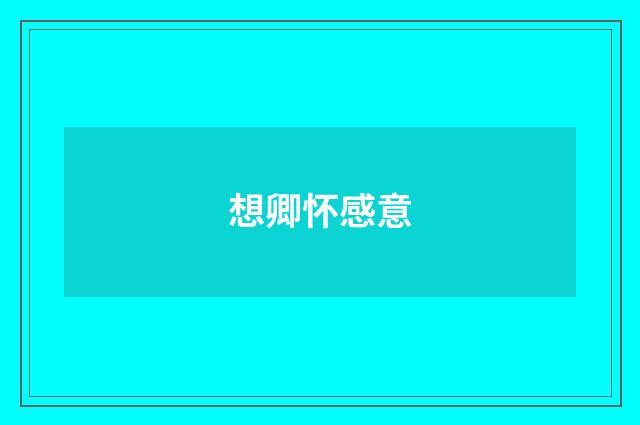 想卿怀感意