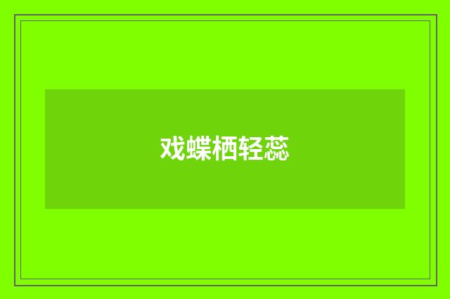 戏蝶栖轻蕊
