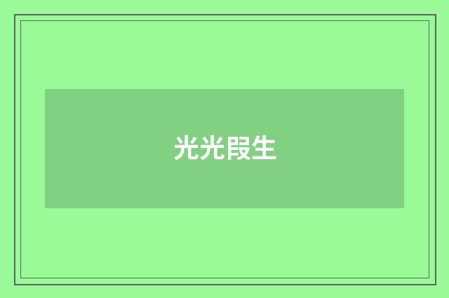 光光叚生
