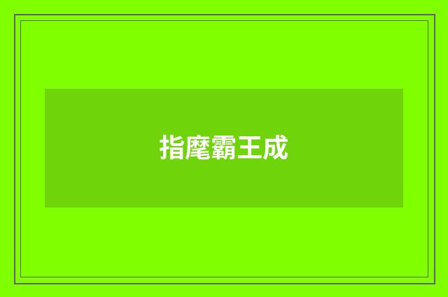 指麾霸王成