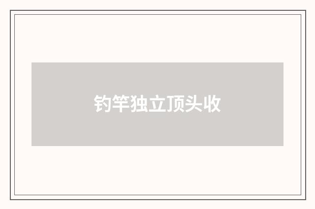 钓竿独立顶头收