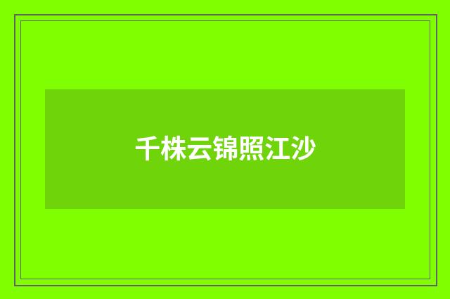 千株云锦照江沙