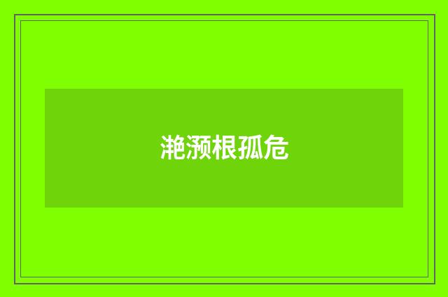 滟滪根孤危