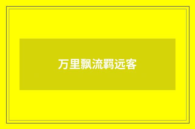 万里飘流羁远客