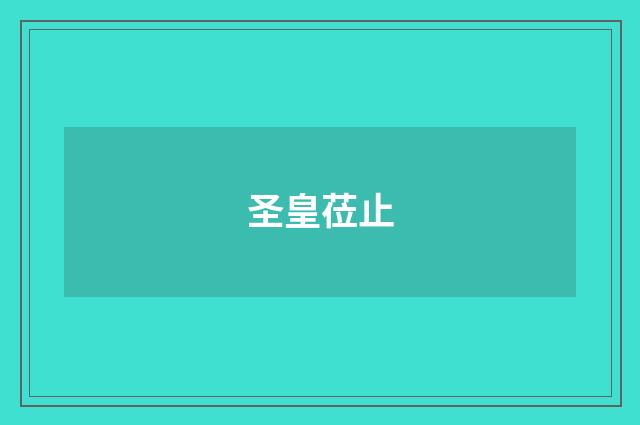 圣皇莅止