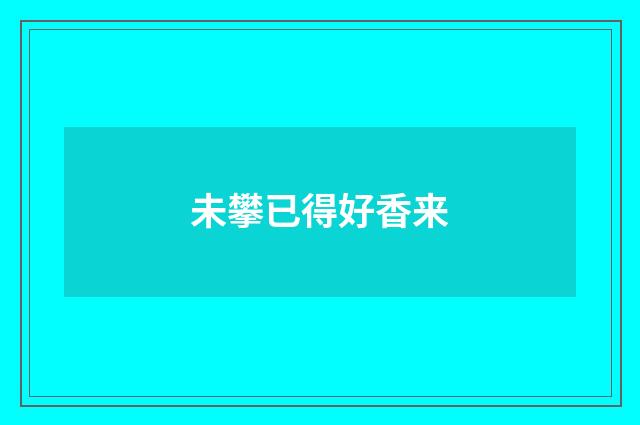 未攀已得好香来