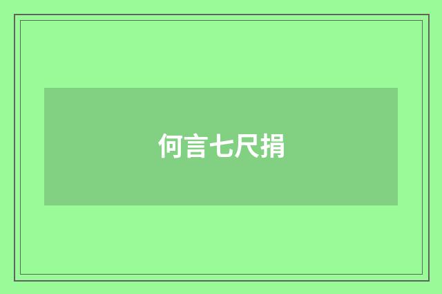 何言七尺捐
