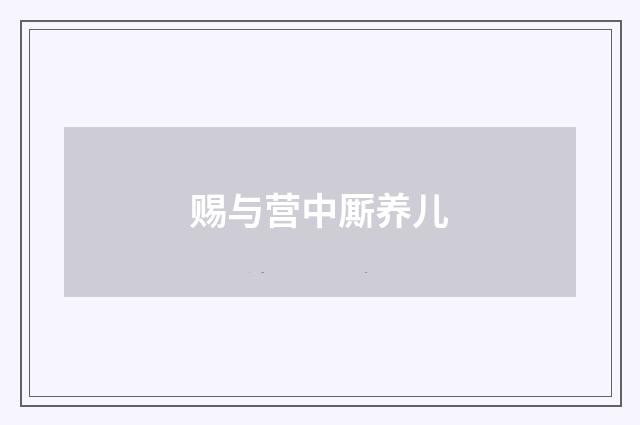 赐与营中厮养儿