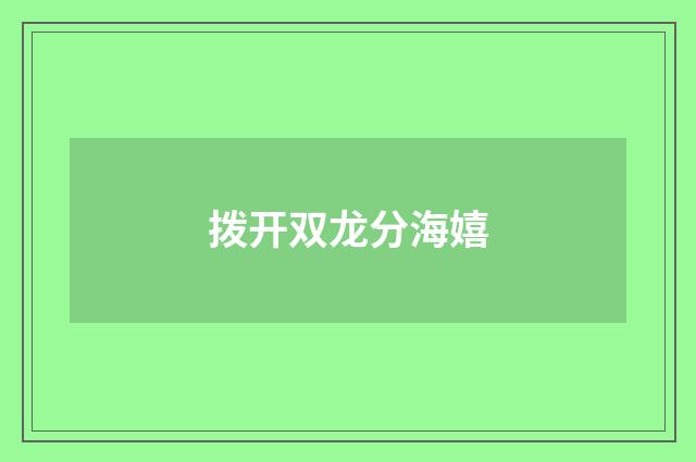 拨开双龙分海嬉