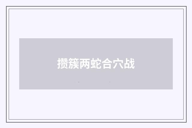 攒簇两蛇合穴战