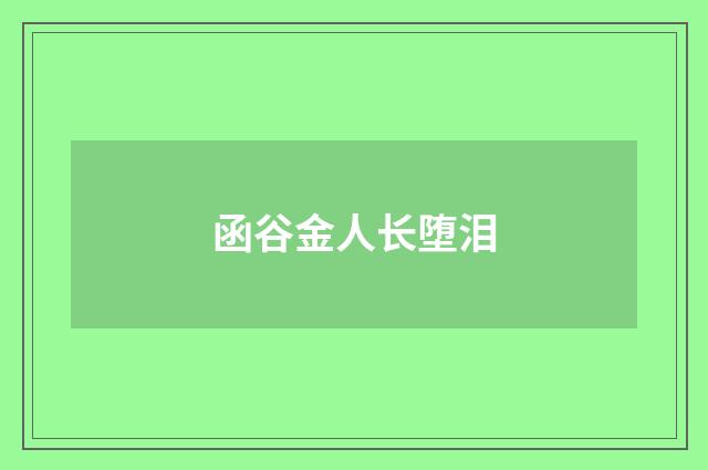 函谷金人长堕泪
