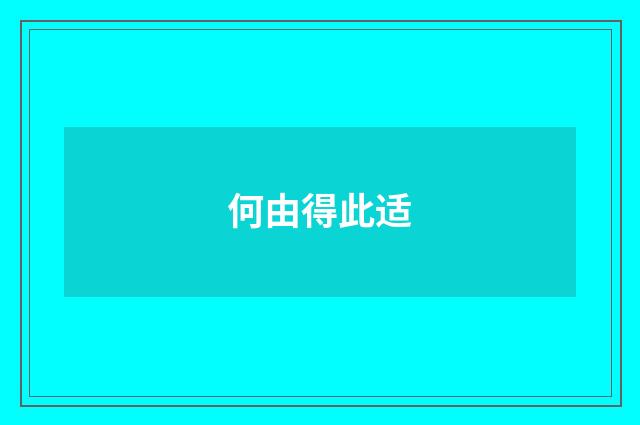 何由得此适