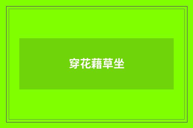 穿花藉草坐