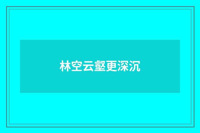 林空云壑更深沉