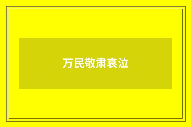 万民敬肃哀泣