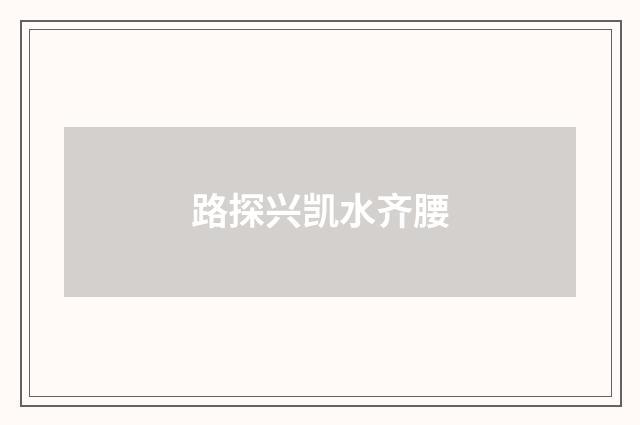 路探兴凯水齐腰