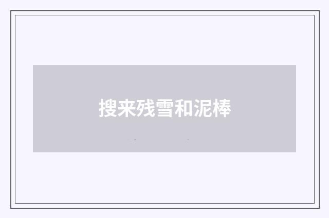 搜来残雪和泥棒