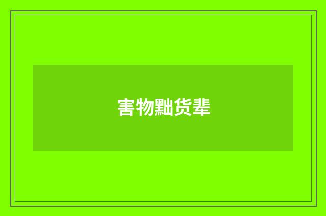 害物黜货辈