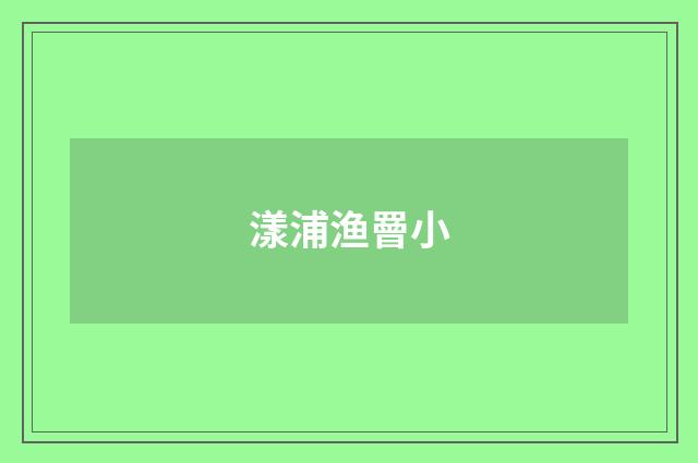 漾浦渔罾小